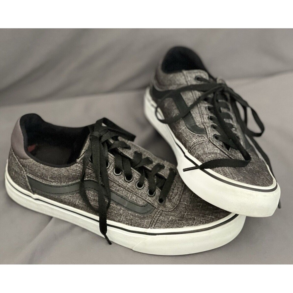 Van's Off The Wall Men's Low Top Gray Sneakers Casual Skate Style Shoes Size 8